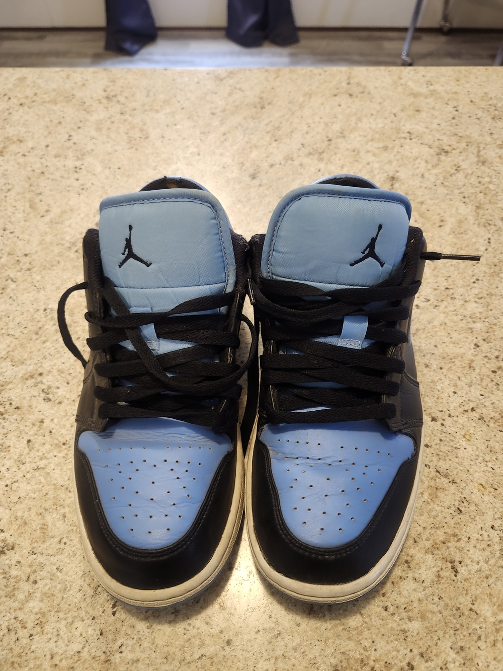 Nike Air Jordan Low Top Sneakers in Light Blue and Black